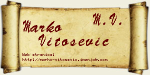 Marko Vitošević vizit kartica